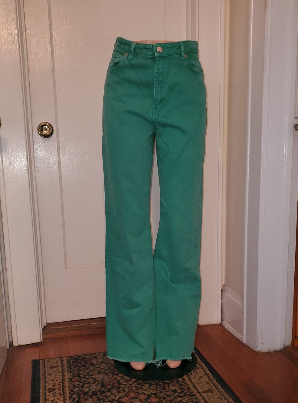 Zara - Green Jeans for Tall Gals. Sz 8